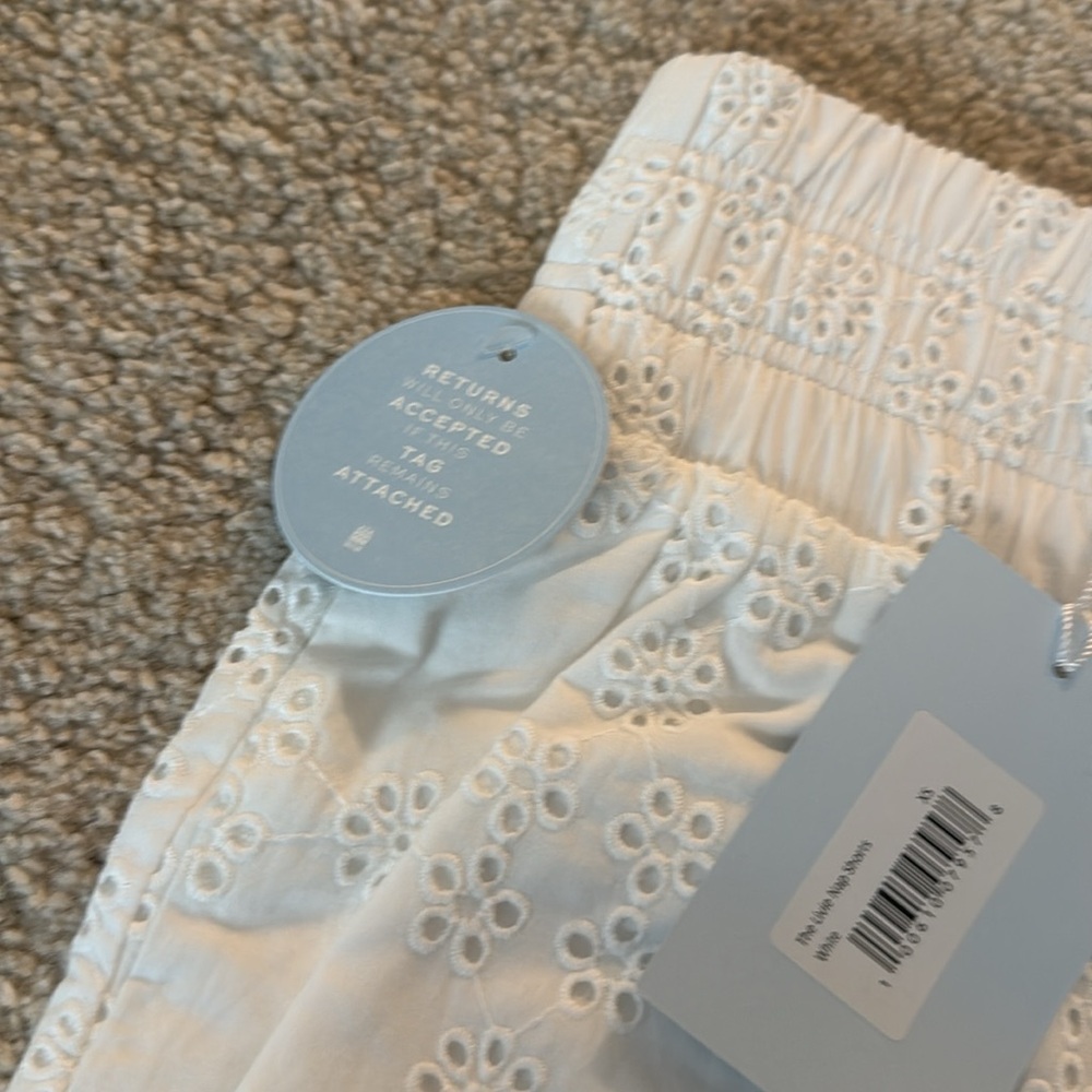 NWT HILL HOUSE HOME The Eyelet Livie Nap Shorts in White Eyelet - Picture 11 of 12